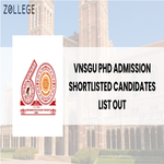 VNSGU PhD Admission Shortlisted Candidates List Out